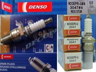 May be an image of auto part, thermostat, capacitor and text that says 'DENSO DENSO D2 W20EPR-U#4 3047#4 RESISTOR DENSO W20EPR-U 3047 DENSO DENSO W20EPR WZvErnU 3047 DENSO DENSO PARK PLUGS BOUGIES D'ALLUMAGE BUJÍAS W20EPR-U 3047 DENSO'